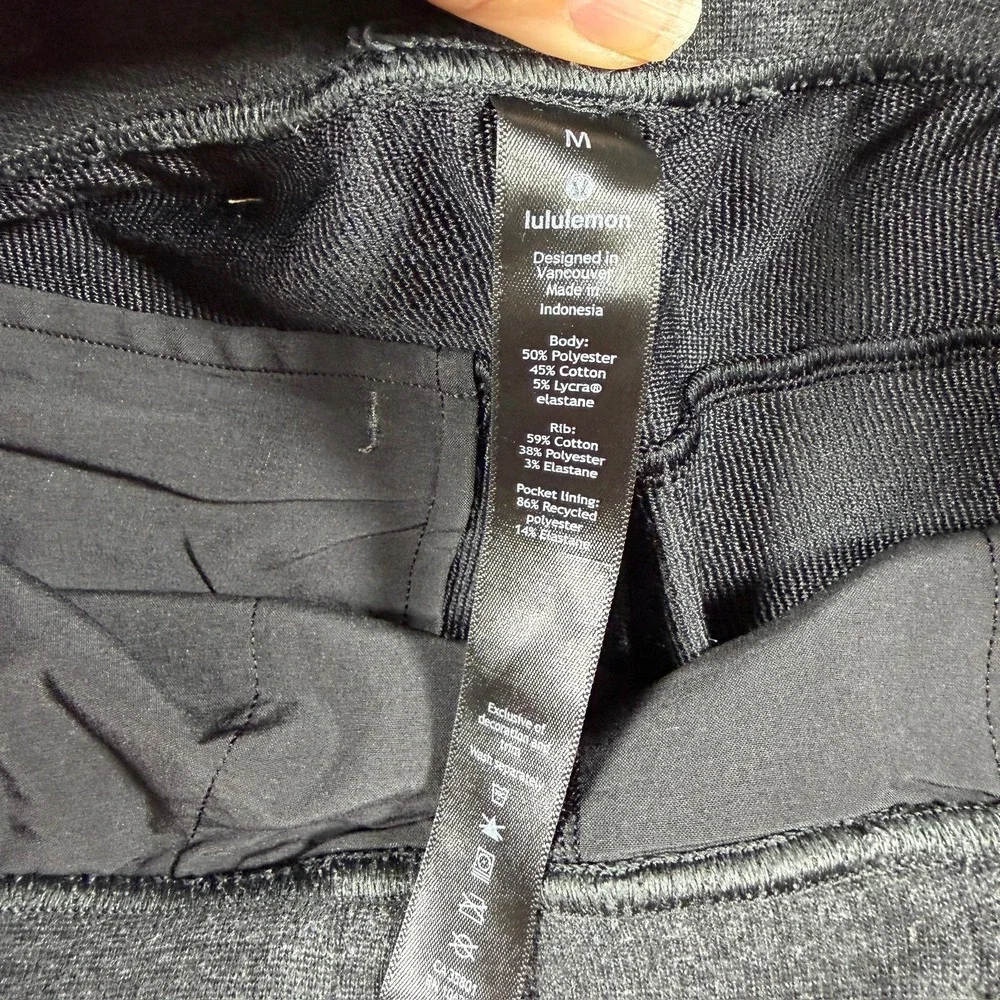 Lululemon City Sweat Short Mens Medium Heathered Black 9